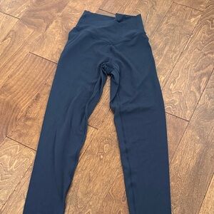 Cross over waist navy leggings